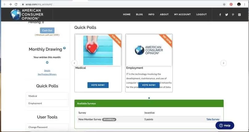 Write reviews and take surveys on American Consumer Opinion to earn money